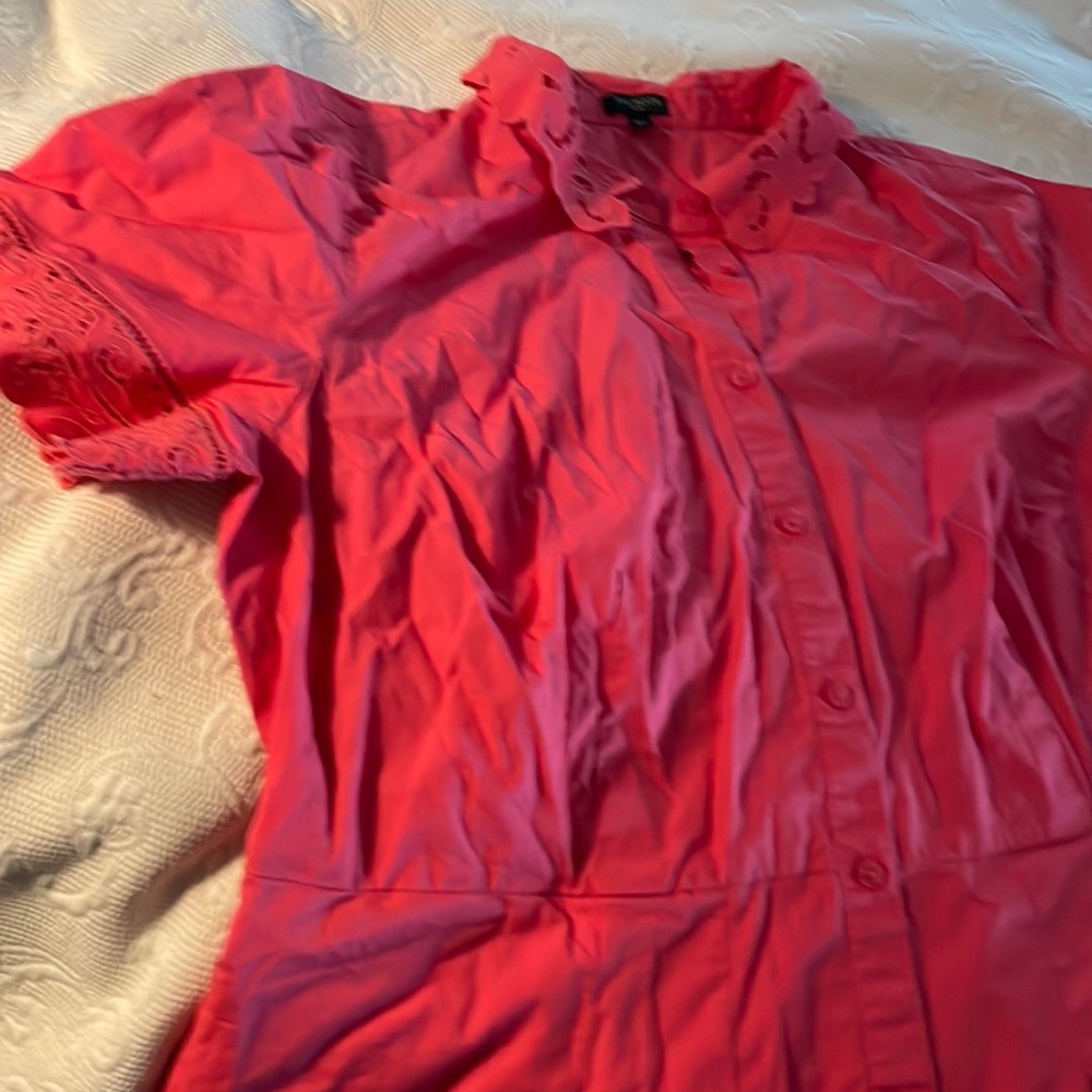 Talbots Coral cotton dress